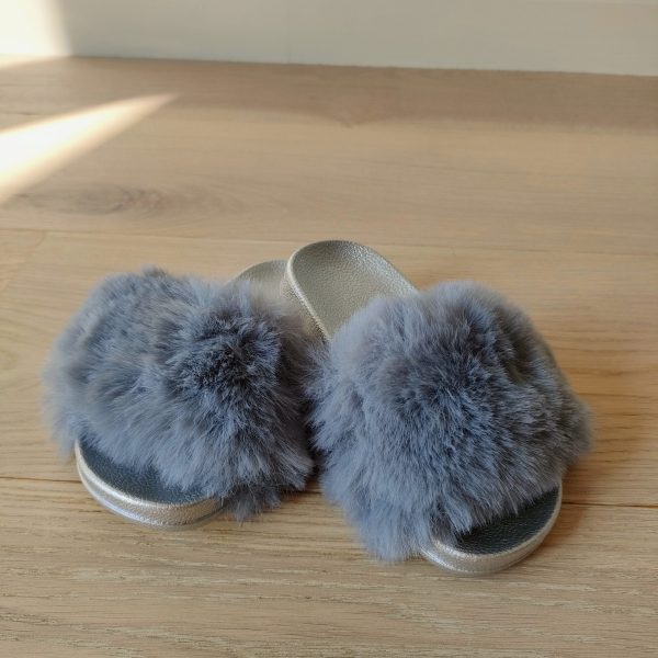 Fluffy Slippers Gray