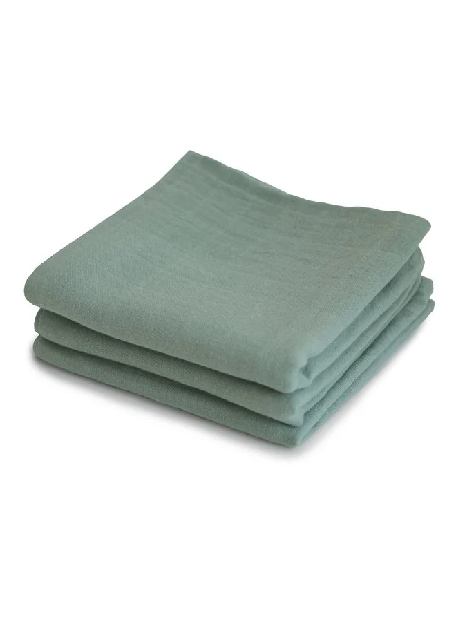 Muslin Cloth 3 pack Roman Green