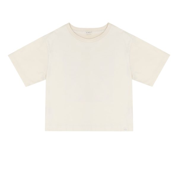 Oversized Logo Shirt Ecru - Jenest