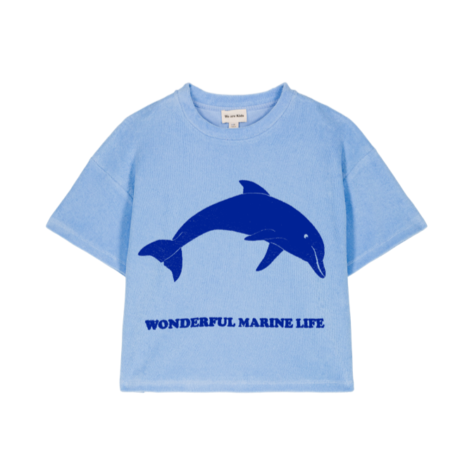 Terry Blue Dolphin Tee - We Are Kids