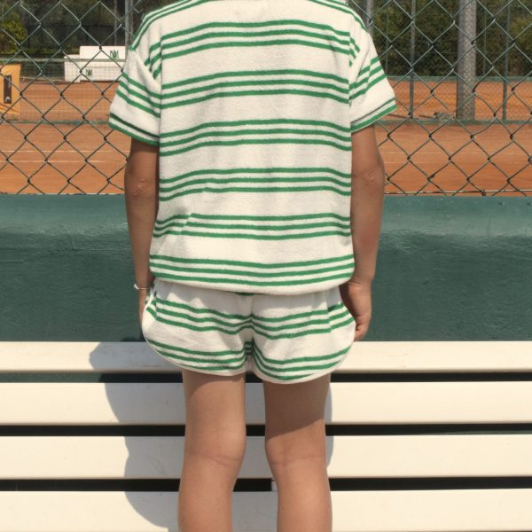 Terry Green Stripes Short - We Are Kids