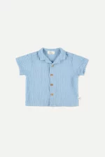 Soft Gauze Shirt Blue - My Little Cozmo