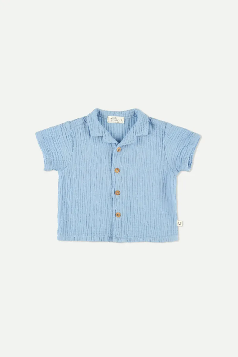 Soft Gauze Shirt Blue - My Little Cozmo