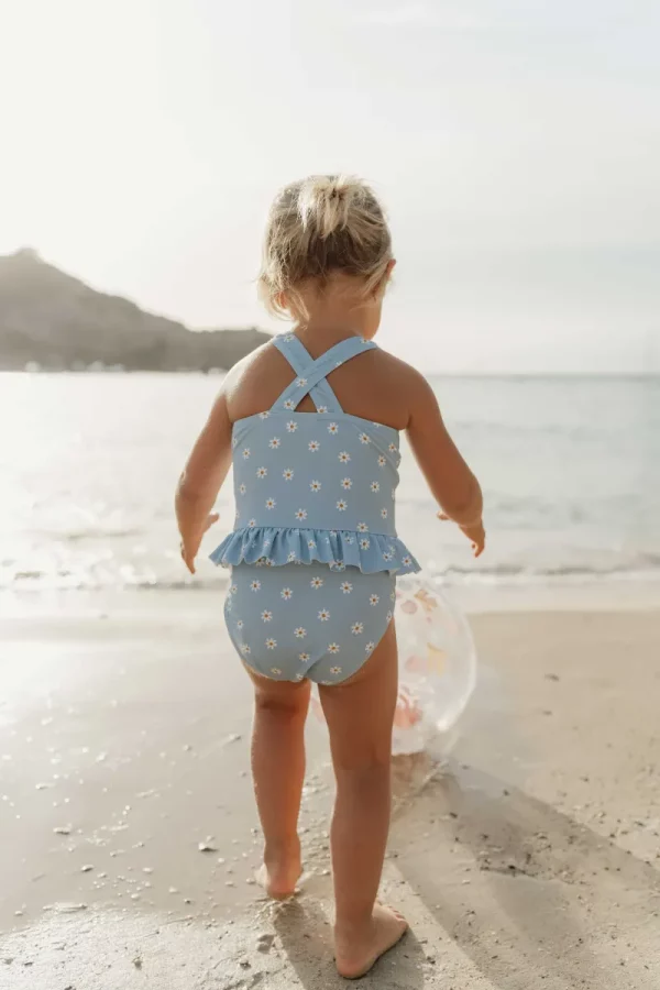 Daisy Blue Ruffle Swimsuit - Little Dutch