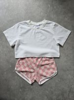 Pink Terry Check Short