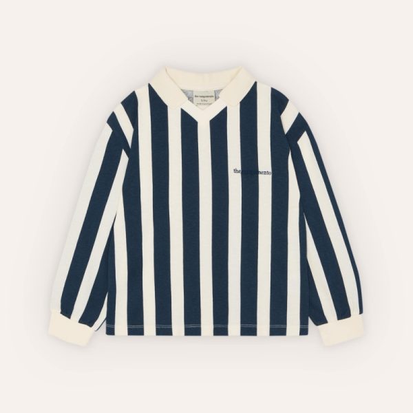 Blue Stripe Kids Polo Sweatshirt - The Campamento