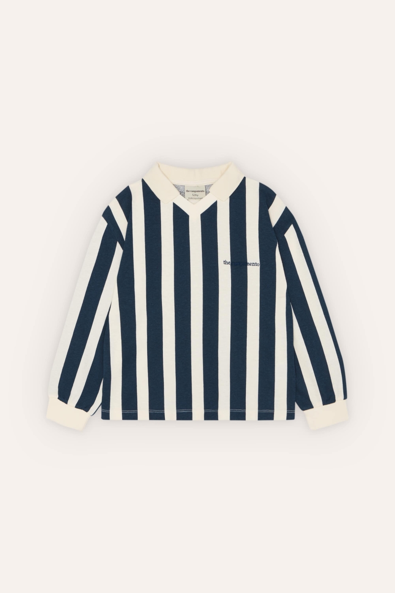 Blue Stripe Kids Polo Sweatshirt - The Campamento