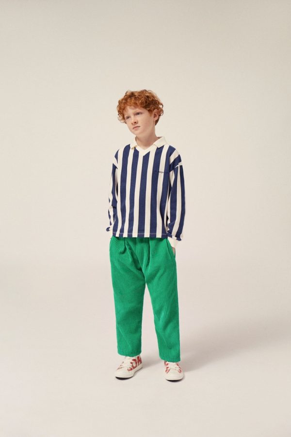 Blue Stripe Kids Polo Sweatshirt - The Campamento