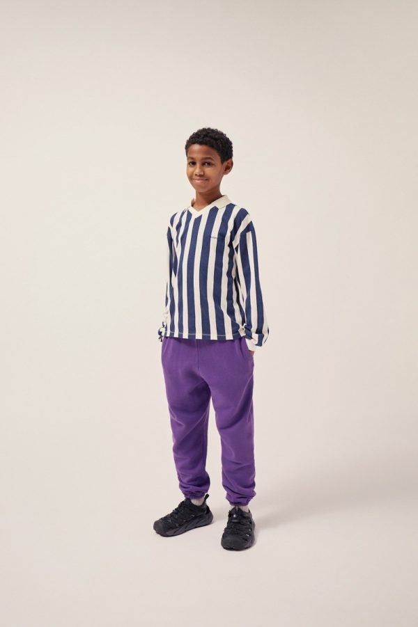 Blue Stripe Kids Polo Sweatshirt - The Campamento