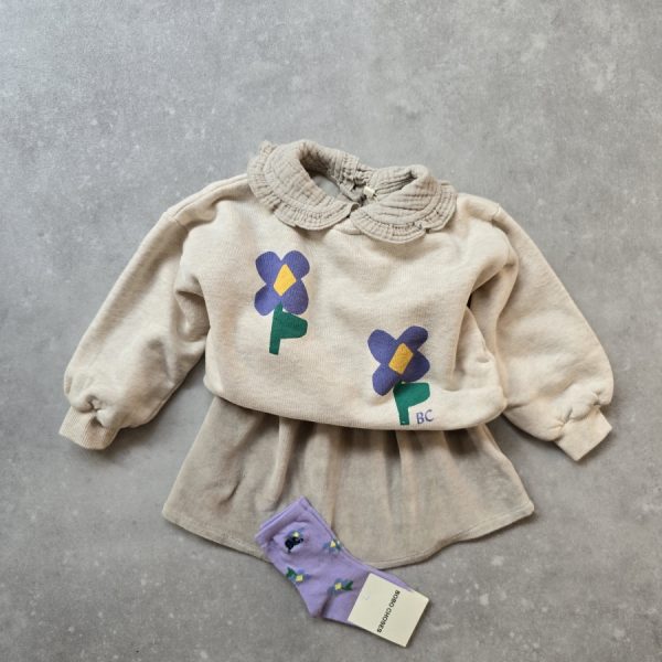 Pansy Flower Sweatshirt - Bobo Choses